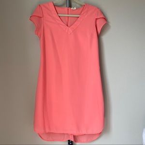Pink cap sleeve dress